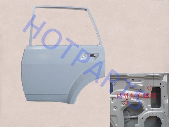 картинка ДВЕРЬ ЗАДНЯЯ ЛЕВАЯ HOVER H5,H3 (НОВЫЙ САЛОН)  6201100-K80