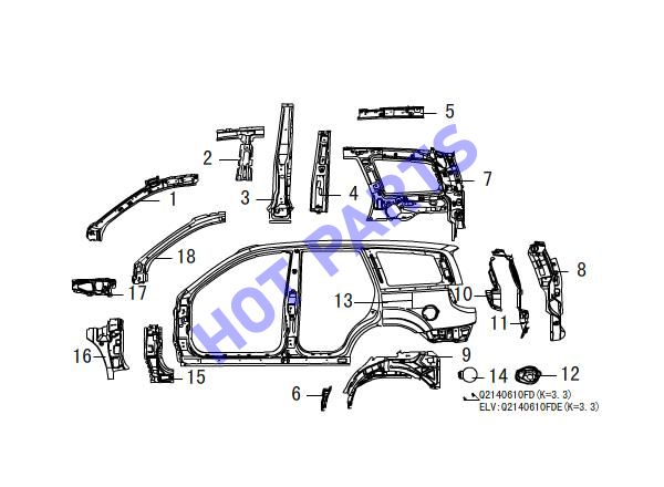 SIDE WALL FRAME & COVER PLATE