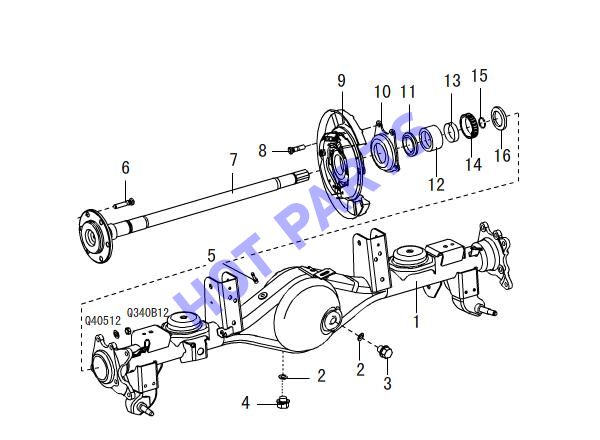 REAR AXLE HOUSING AND AXLE SHAFT